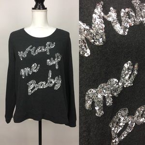 Longsleeve Sweatshirt Top wrap‎ me up Baby Sequin